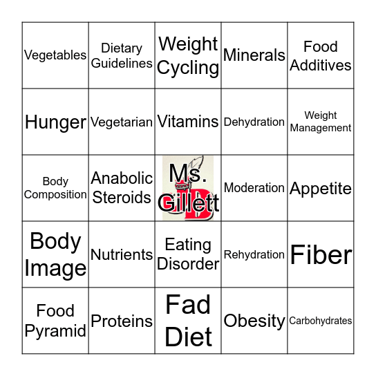 NUTRITION AND WEIGHT MANAGEMENT Bingo Card