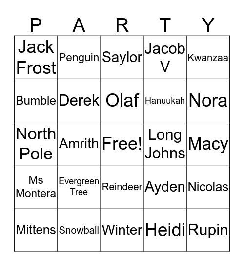 FOURTH GRADE Bingo Card