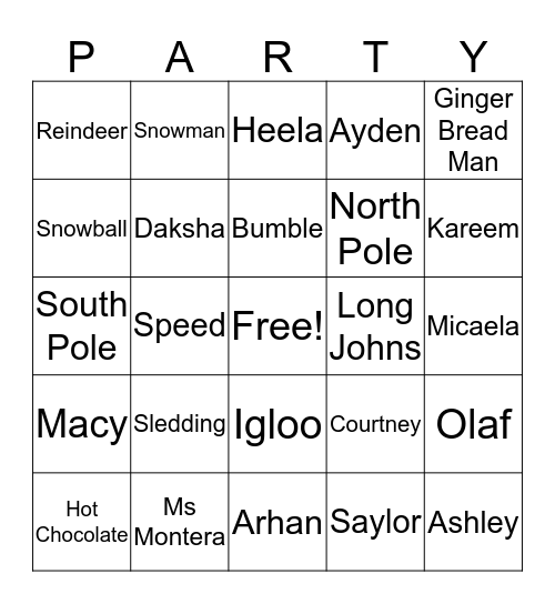 FOURTH GRADE Bingo Card