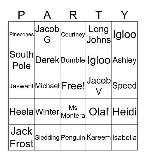 FOURTH GRADE Bingo Card