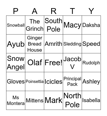 FOURTH GRADE Bingo Card