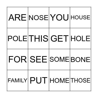 Bingo Card
