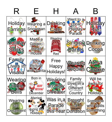 REHAB CARD Bingo Card