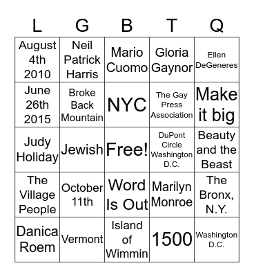 The LOFT Annual Holiday Brunch Bingo Card