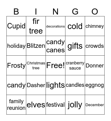 Christmas Bingo Card