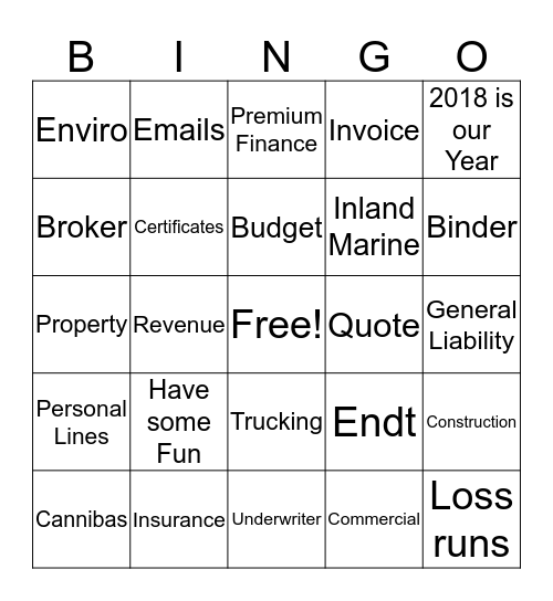 Hull & Co- Stockton Bingo Card