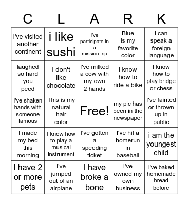 2021 family reunion Bingo Card