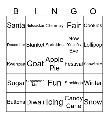 Mrs. Gorlick's Winter Bingo Card