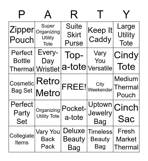 Thirty One Bingo Card