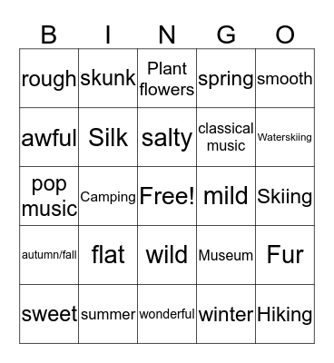 Review Bingo Card