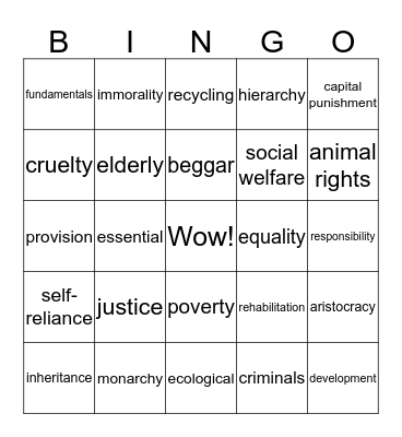 Bingo Card