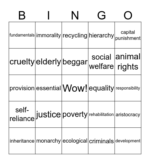 Bingo Card