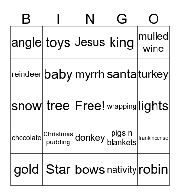 Christmas Bingo Card