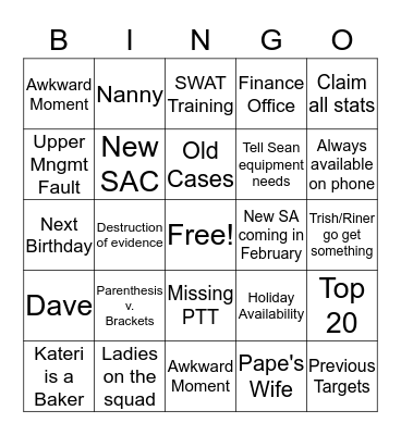 Speak of the Devil Bingo Card