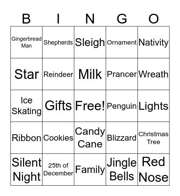 Conifer Bingo Card