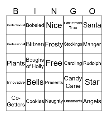 Christmas Bingo Card