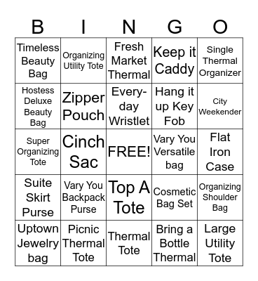 Thirty-one Bingo Card