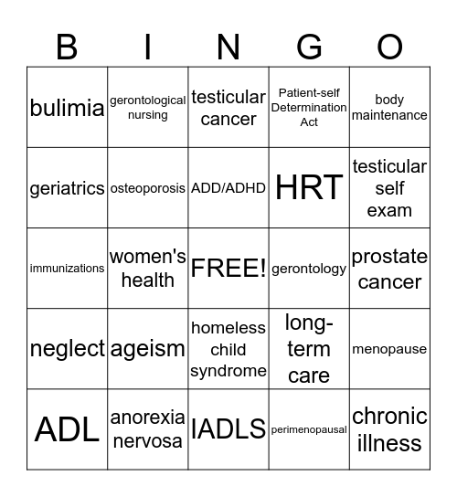 Bingo Card