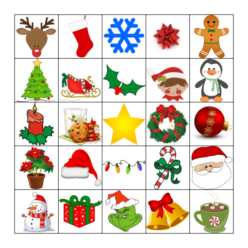 CHRISTMAS BINGO Card