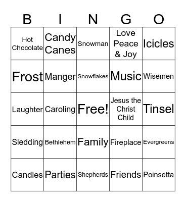 It's Christmas Time! Bingo Card