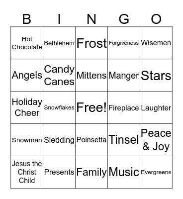 It's Christmas Time! Bingo Card