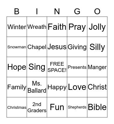 Ballard-riffic Bingo! Bingo Card