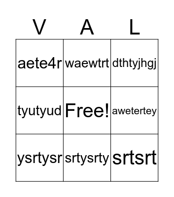 People of Valencia Library Bingo Card