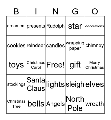 Christmas Bingo Card
