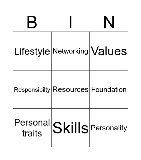 Accounting Bingo Card