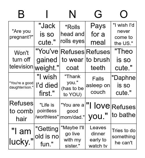 Merry Christmas, C.M.! Bingo Card