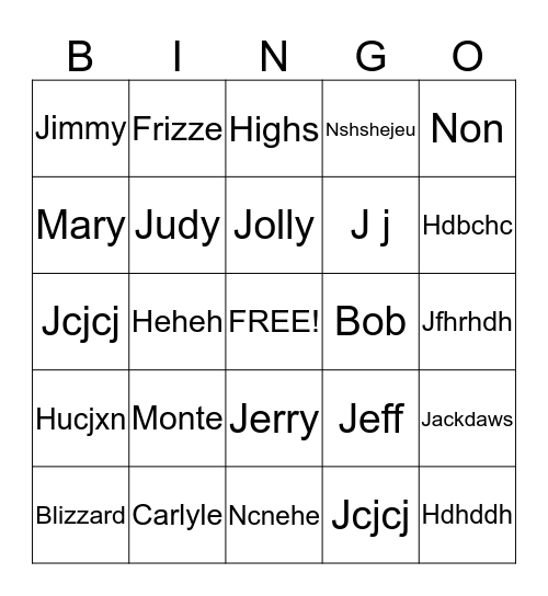Elves Bingo Card