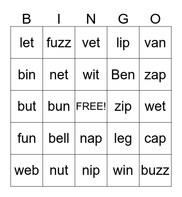 Bingo Card