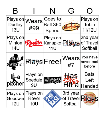 Stingray Bingo Card