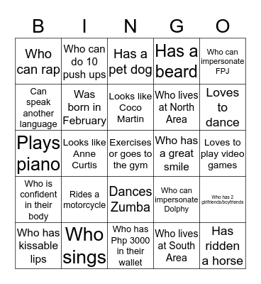 Y2K 2017 CHRISTMAS PARTY Bingo Card