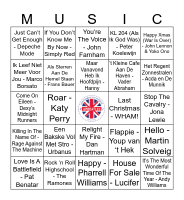 101 Bingo Card
