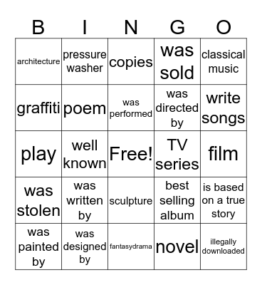EXPLORE 8A Bingo Card