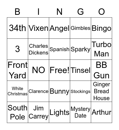 Christmas Bingo 2017 Bingo Card