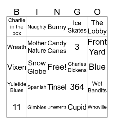 Christmas Bingo 2017 Bingo Card