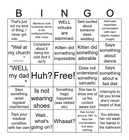 KL BINGO Card