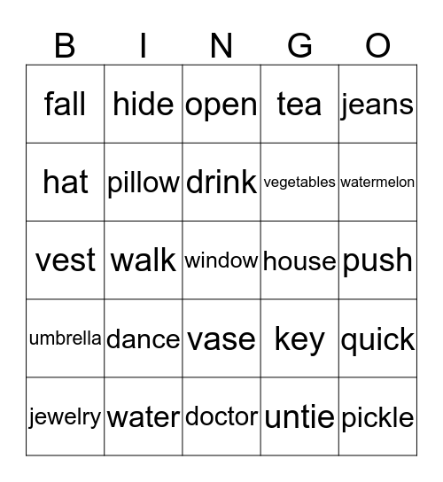 Bingo Card