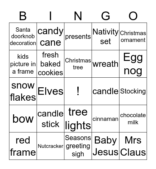 Ho Ho Ho Parte' Bingo Card