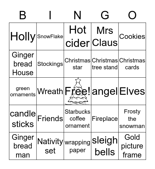 Ho Ho Ho Parte' Bingo Card