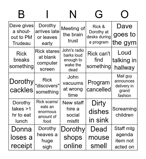 EIC Bingo Card