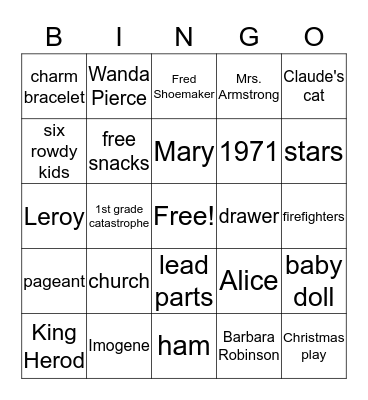 The Best Christmas Party Ever Bingo Card