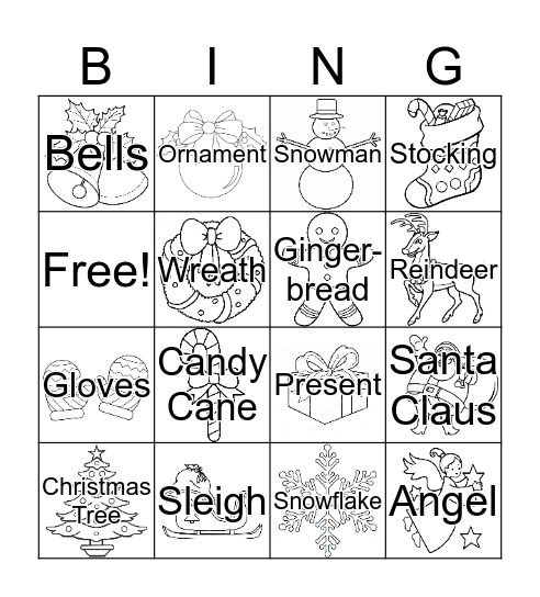 CHRISTMAS Bingo Card