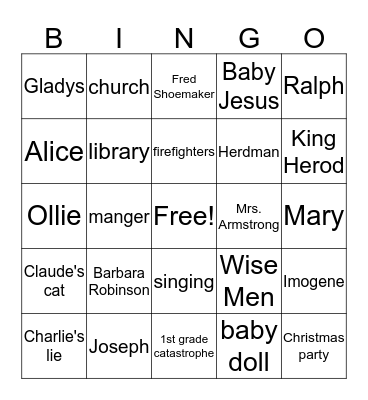The Best Christmas Party Ever Bingo Card