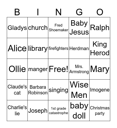 The Best Christmas Party Ever Bingo Card