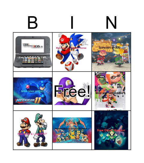 Bingo for January Direct Bingo Card