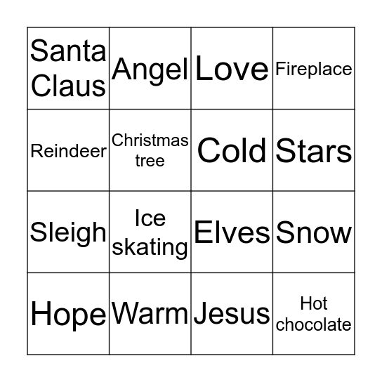 Christmas Bingo Card