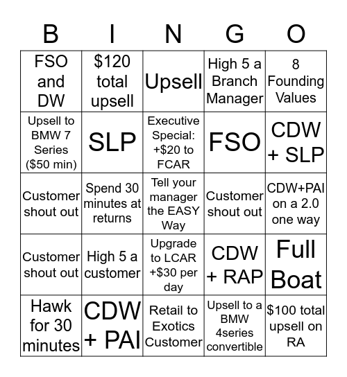 ERAC  Bingo! Bingo Card